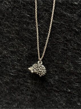 Silver Hedgehog Pendant Necklace - Women's Jewelry